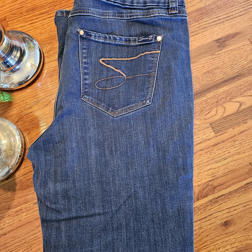Seven7 Women's Dark Blue Boot Cut Jeans